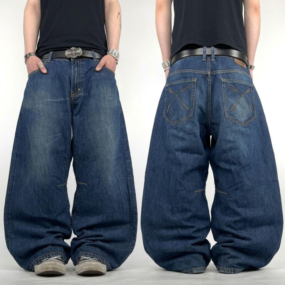 Vintage y2k faded grunge skater archive baggy wide leg rare jeans